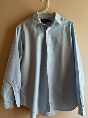Ralph Lauren Classic Light Blue Button Down Shirt office pastel oxford preppy